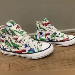 Converse All-Star Chuck Taylor High Tops Dinosaur Shoe Kid Youth Sz 12c